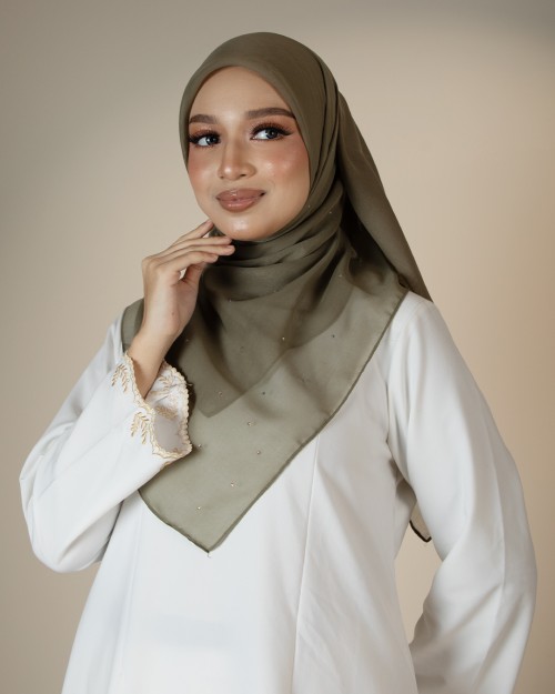 QAIRA BAWAL PLAIN - QAP15(DARK MOSS GREEN)