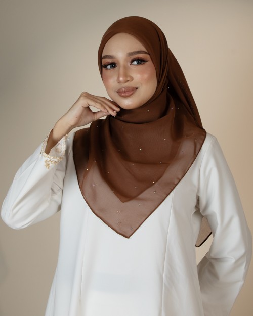 QAIRA BAWAL PLAIN - QAP17(CADBURY CHOCO)