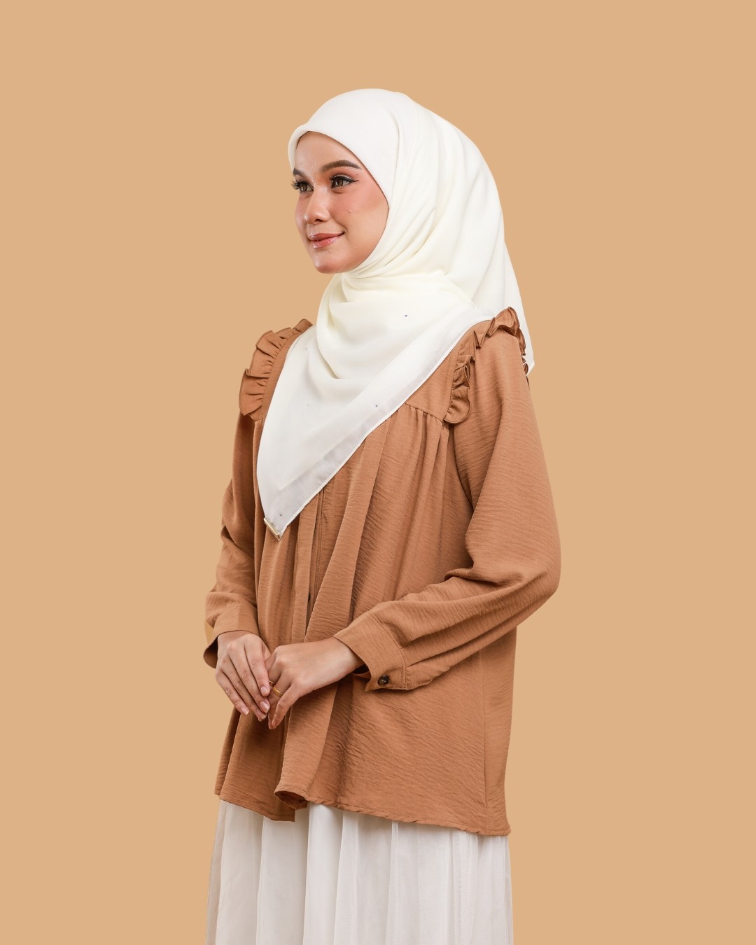 BLOUSE MAWAR - MW02(LATTE)