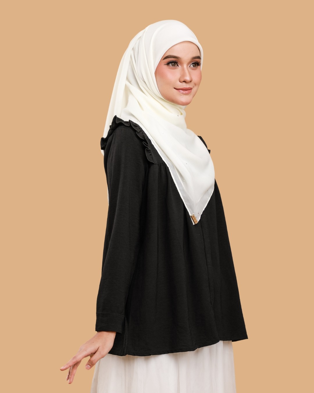 BLOUSE MAWAR - MW04(BLACK)