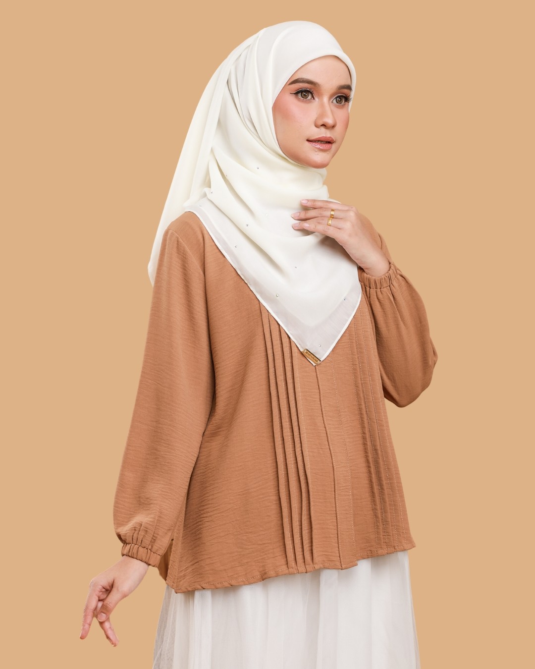 BLOUSE MAWAR - MW02(LATTE)