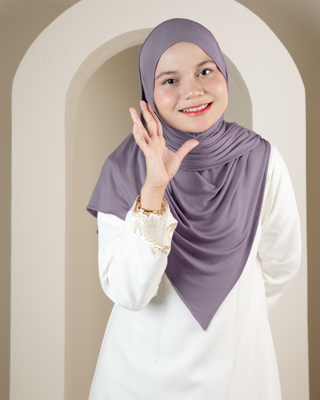 SHAWL COTTON - HT13 DOVE PURPLE