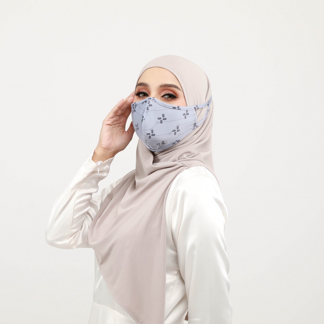 QAIRA FACEMASK - FK06 (ASH GREY)