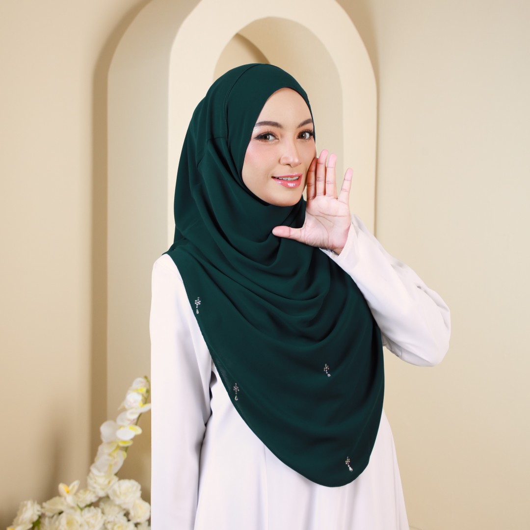 HUMAIRA PLAIN LUXE- HPL10 (DARK TEAL)
