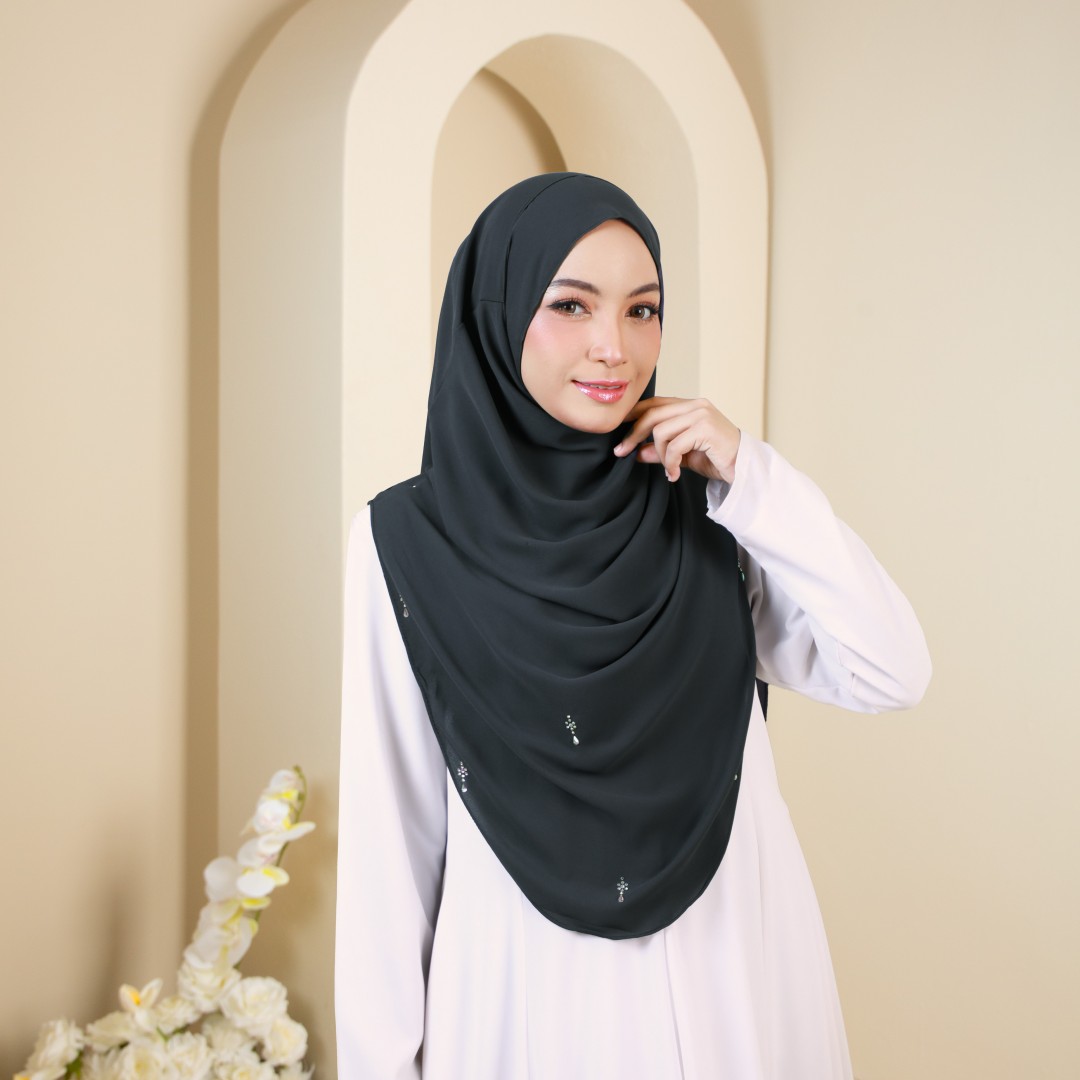 HUMAIRA PLAIN LUXE- HPL12 (DARK GREY)