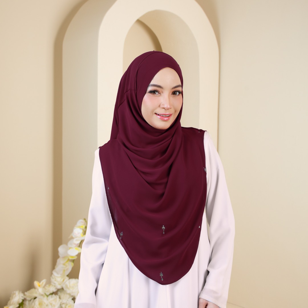 HUMAIRA PLAIN LUXE- HPL13 (BURGUNDY)