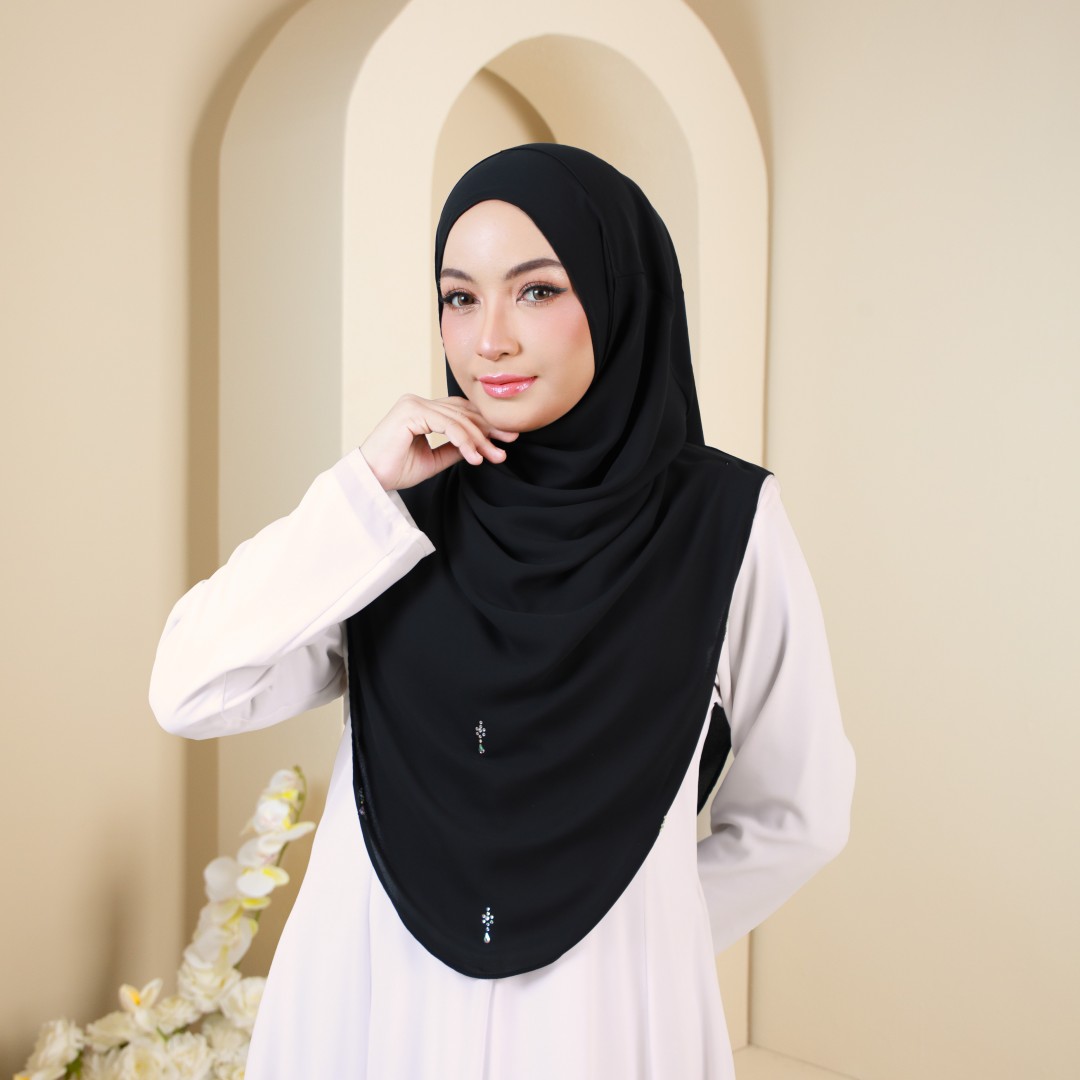 HUMAIRA PLAIN LUXE- HPL16 (BLACK)