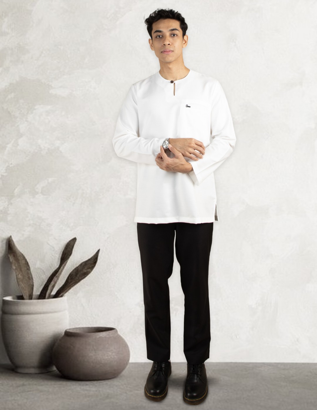 KURTA MALEEQ - EQ01 WHITE
