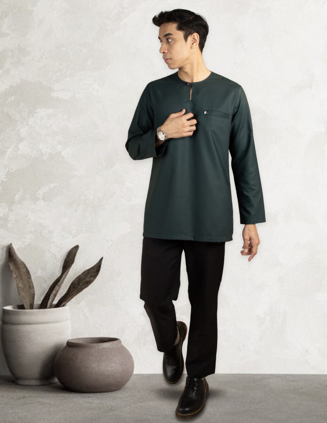 KURTA MALEEQ - EQ11 EMERALD GREEN