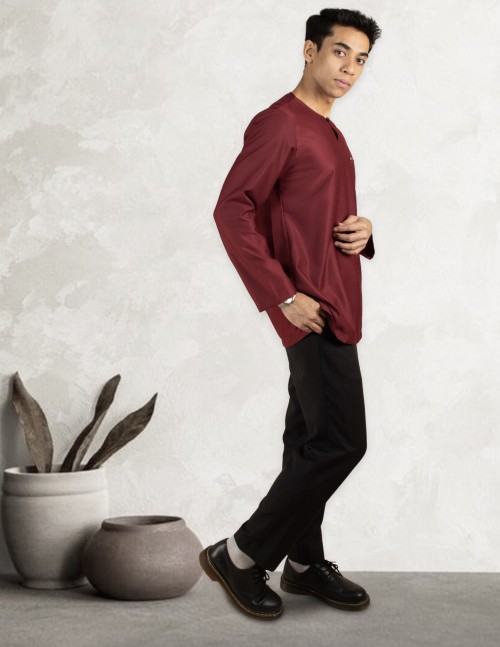 KURTA MALEEQ - EQ09 MAROON