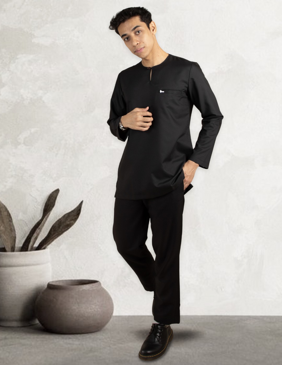 KURTA MALEEQ - EQ13 BLACK