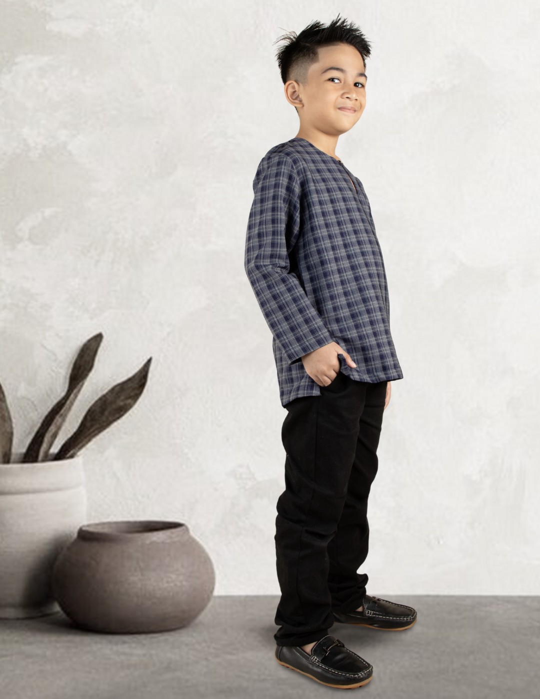 KURTA AMAR KIDS - KAK05 NAVY BLUE