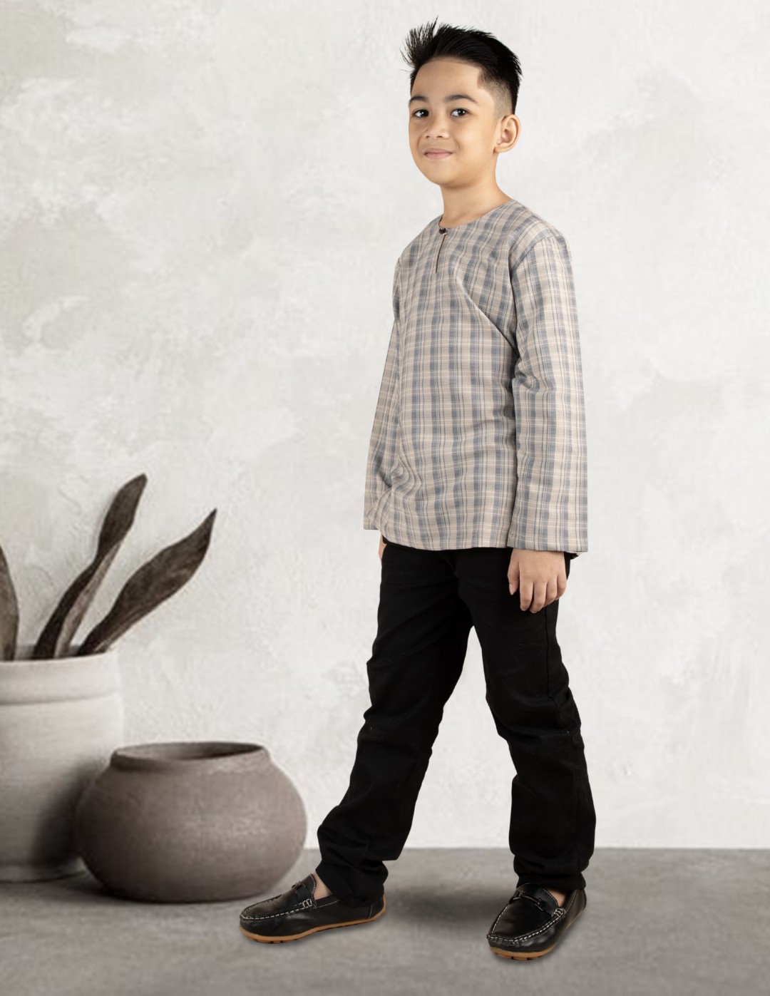 KURTA AMAR KIDS - KAK02 ASH GREY