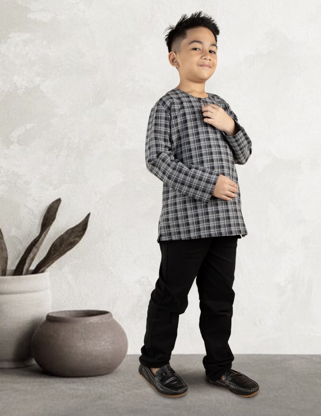 KURTA AMAR KIDS - KAK06 BLACK