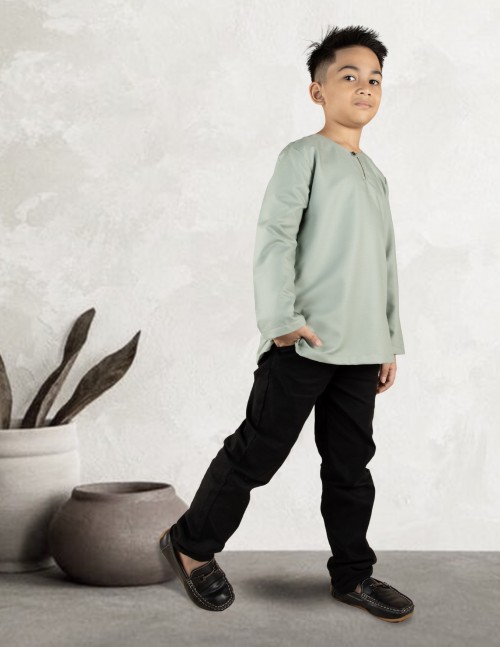 KURTA MALEEQ KIDS- EQK03 JADE GREEN