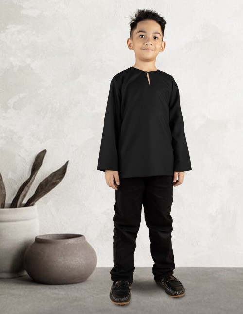 KURTA MALEEQ KIDS- EQK13 BLACK