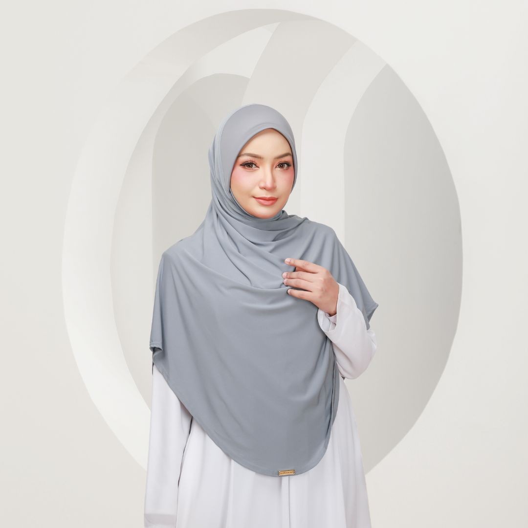 MARYAM TWIST PLAIN - ML03 (LIGHT GREY)