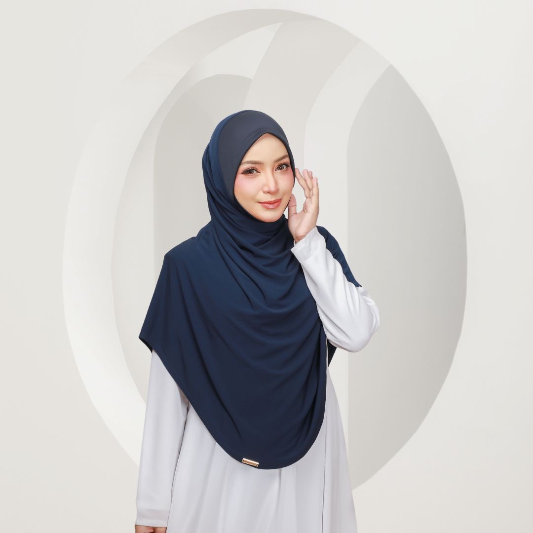 MARYAM TWIST PLAIN - ML09 (NAVY BLIUE)