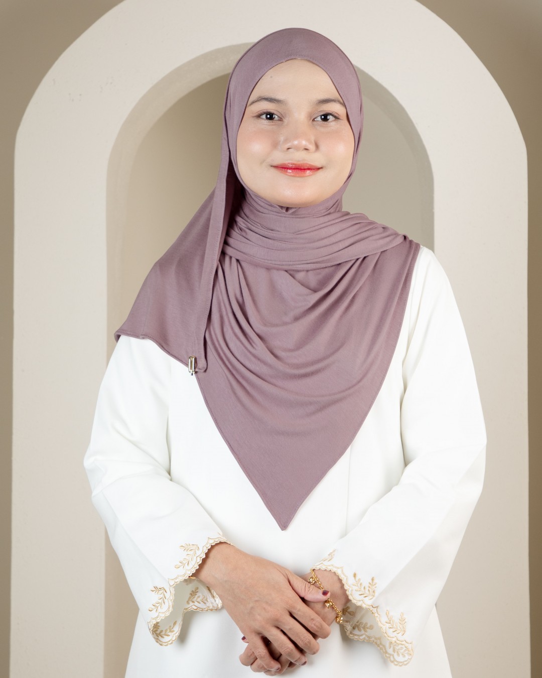 SHAWL COTTON - HT12 PUCE