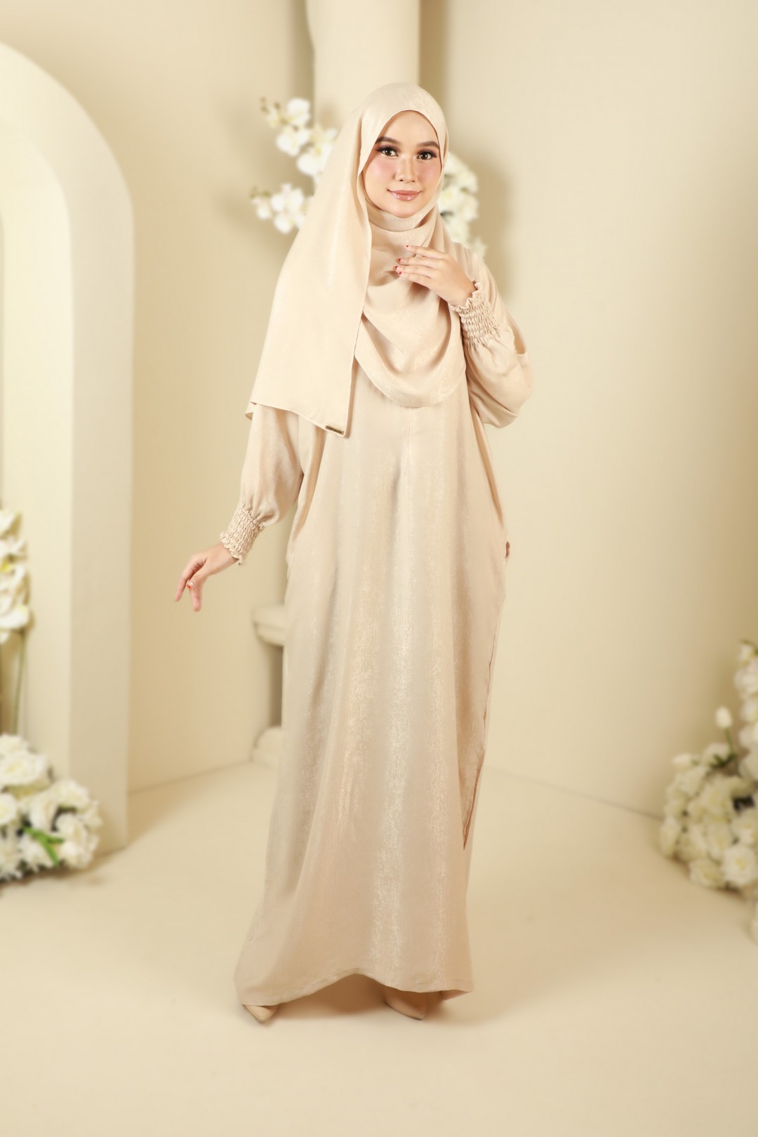 KAFTAN HELIZA - KFH02 (PASTEL CREAM)