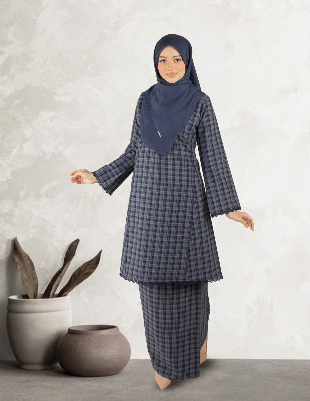 KURUNG AMIRA - RA05 NAVY BLUE
