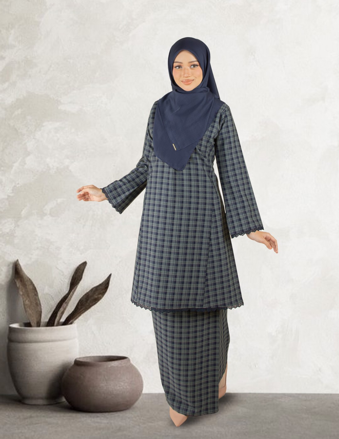 KURUNG AMIRA - RA05 NAVY BLUE