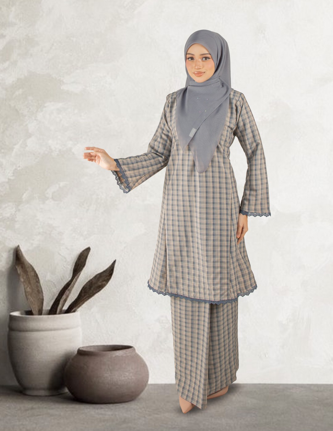 KURUNG AMIRA - RA02 ASH GREY