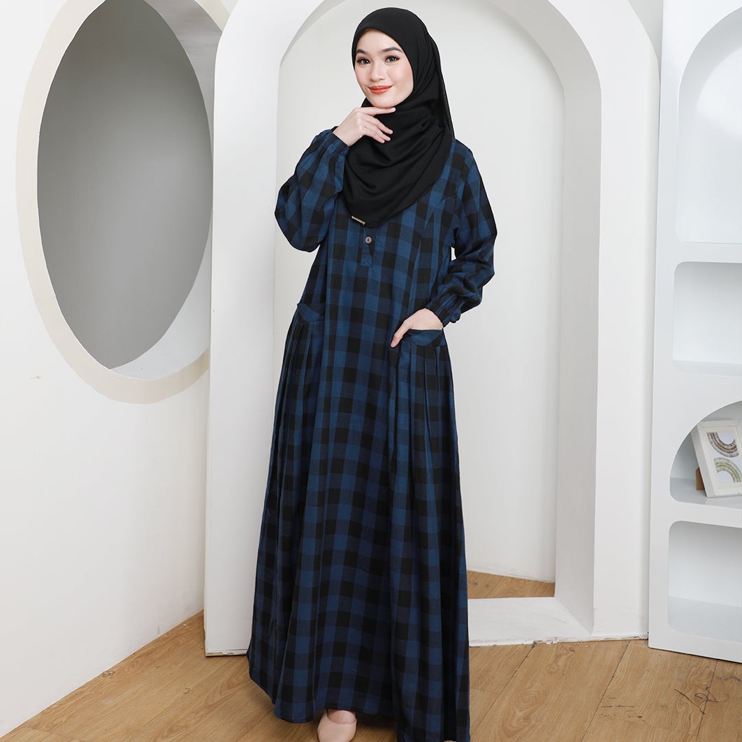 AMNA CHECKERED DRESS  - AN03