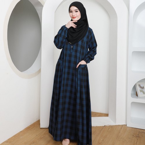AMNA CHECKERED DRESS  - AN03
