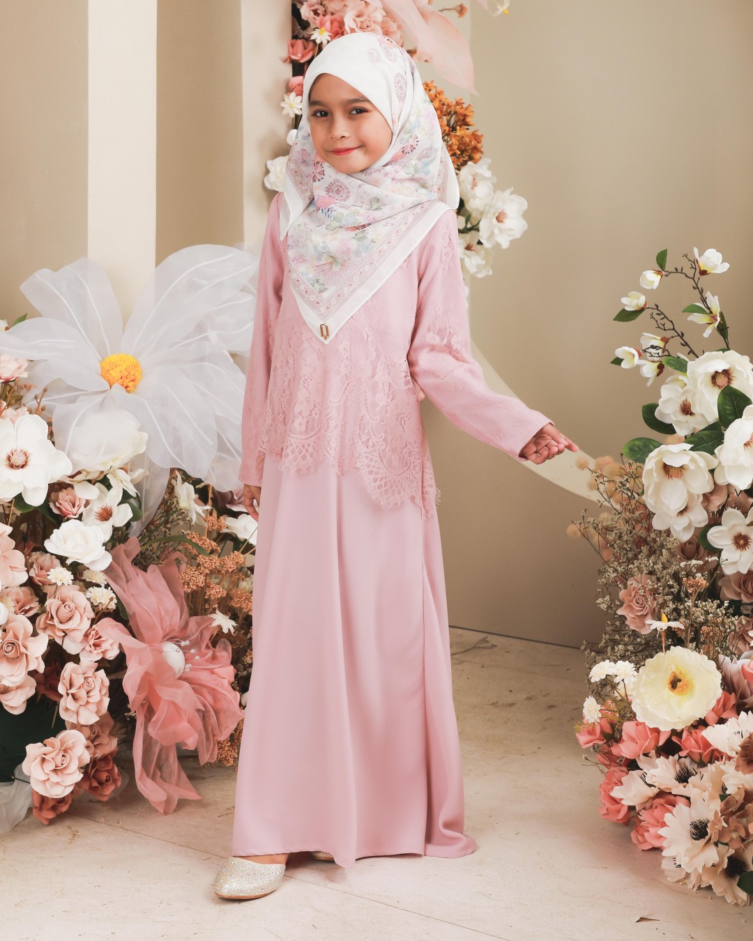 JUBAH SAFINA KIDS- JFK02 (DUSTY PINK)