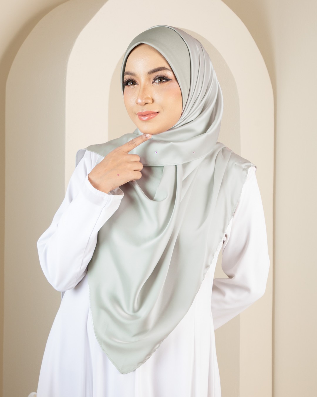 HANIS SATIN DIAMOND - HSD09 (SILVER)