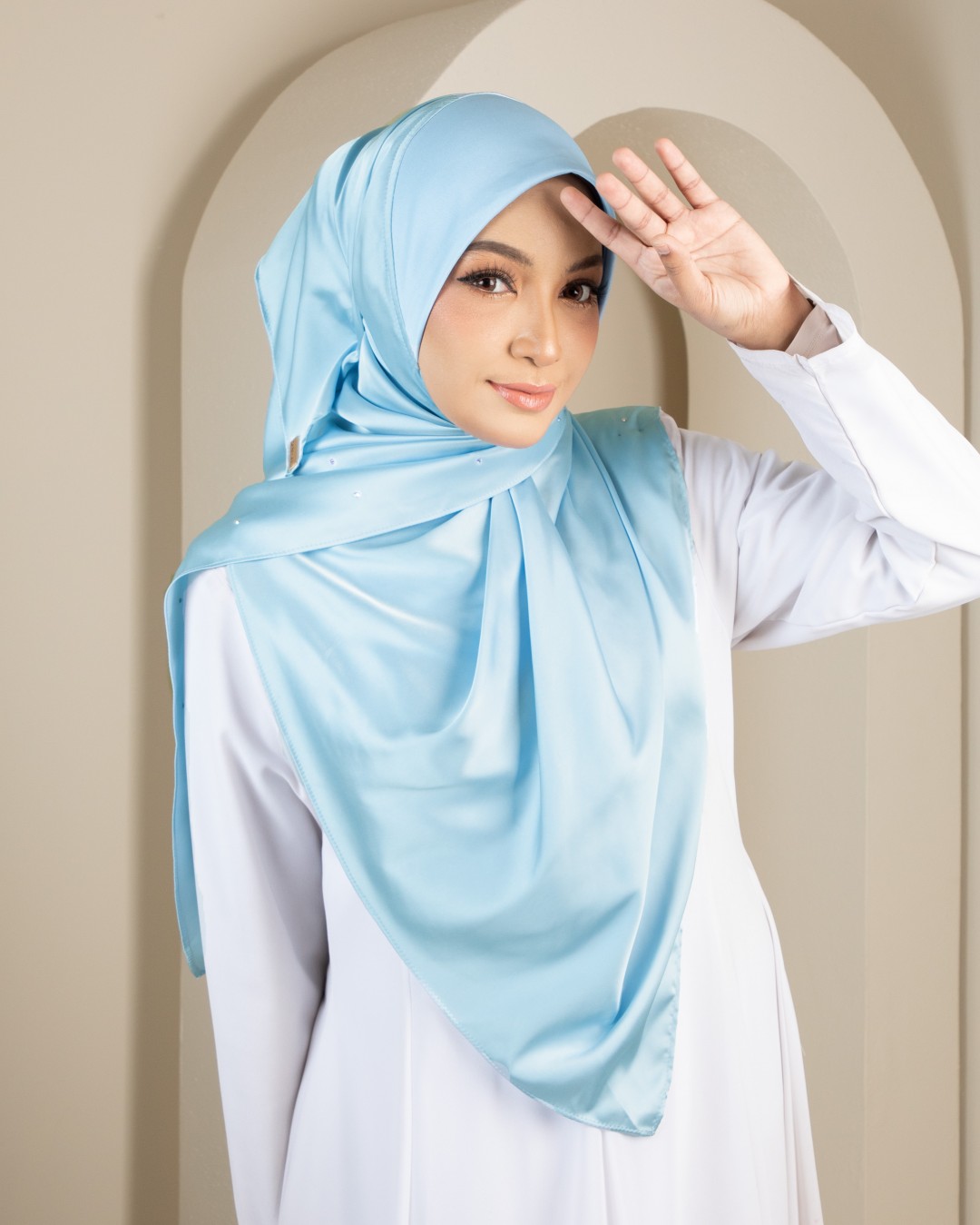 HANIS SATIN DIAMOND - HSD08 (BABY BLUE)