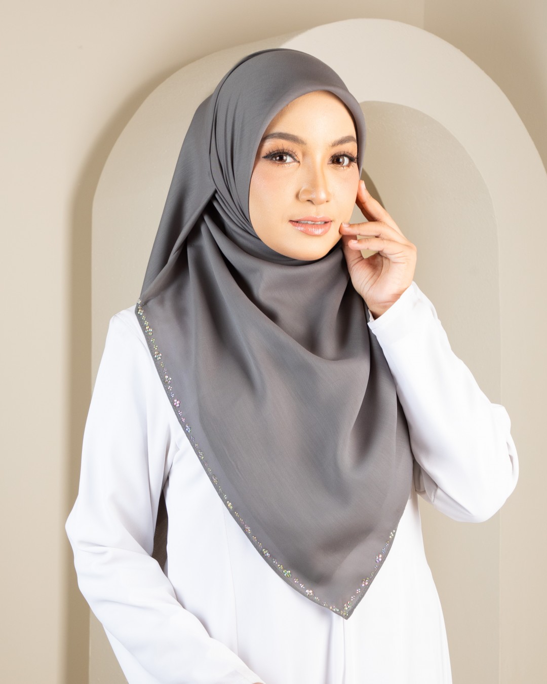 MARYA BORDER DIAMOND - MRV14(DARK GREY)