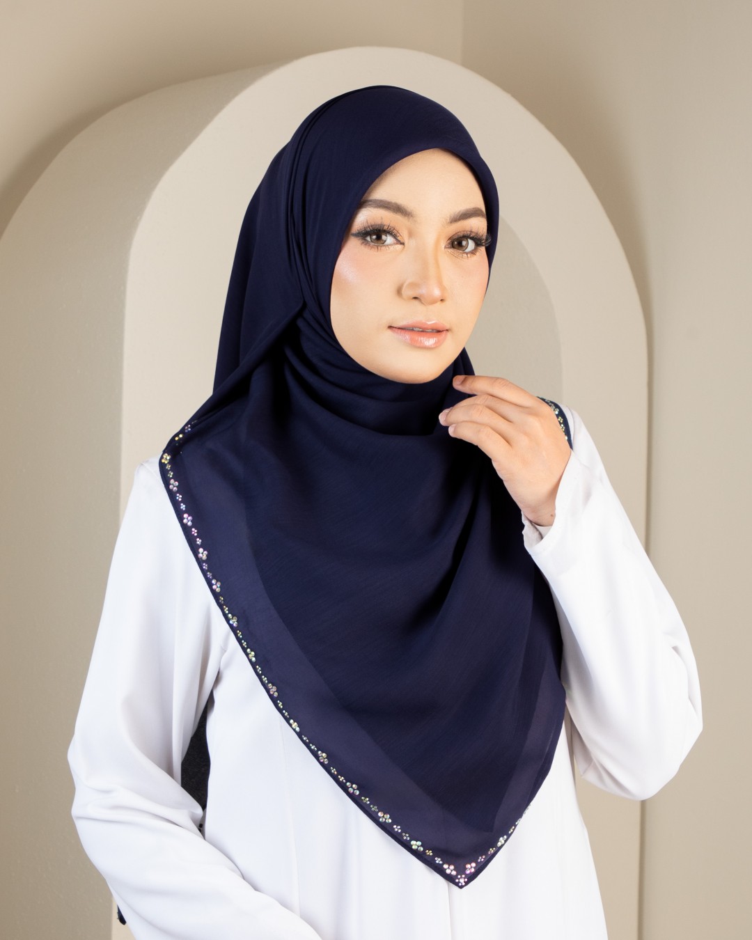 MARYA BORDER DIAMOND - MRV15(NAVY BLUE)