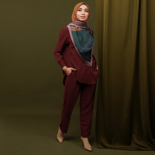 ROSALINDA SUIT - RS06 (ROSEWOOD MAROON)