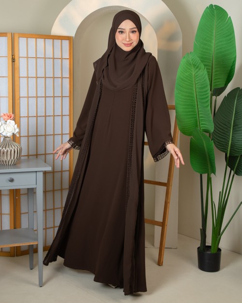 ABAYA ADEEBA - EBA04 (RICH BROWN)