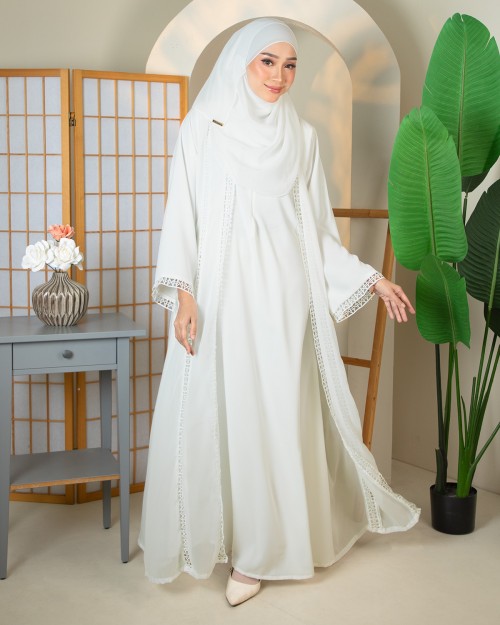 ABAYA ADEEBA - EBA01 (OFFWHITE)