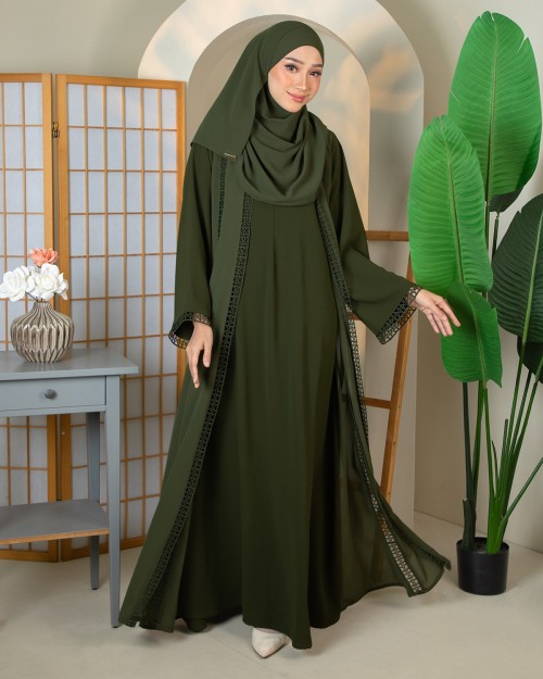 ABAYA ADEEBA - EBA03 (OLIVE)