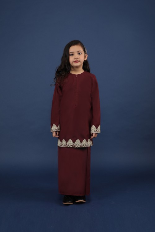KURUNG HABSAH KIDS - KHB02 (MAROON)