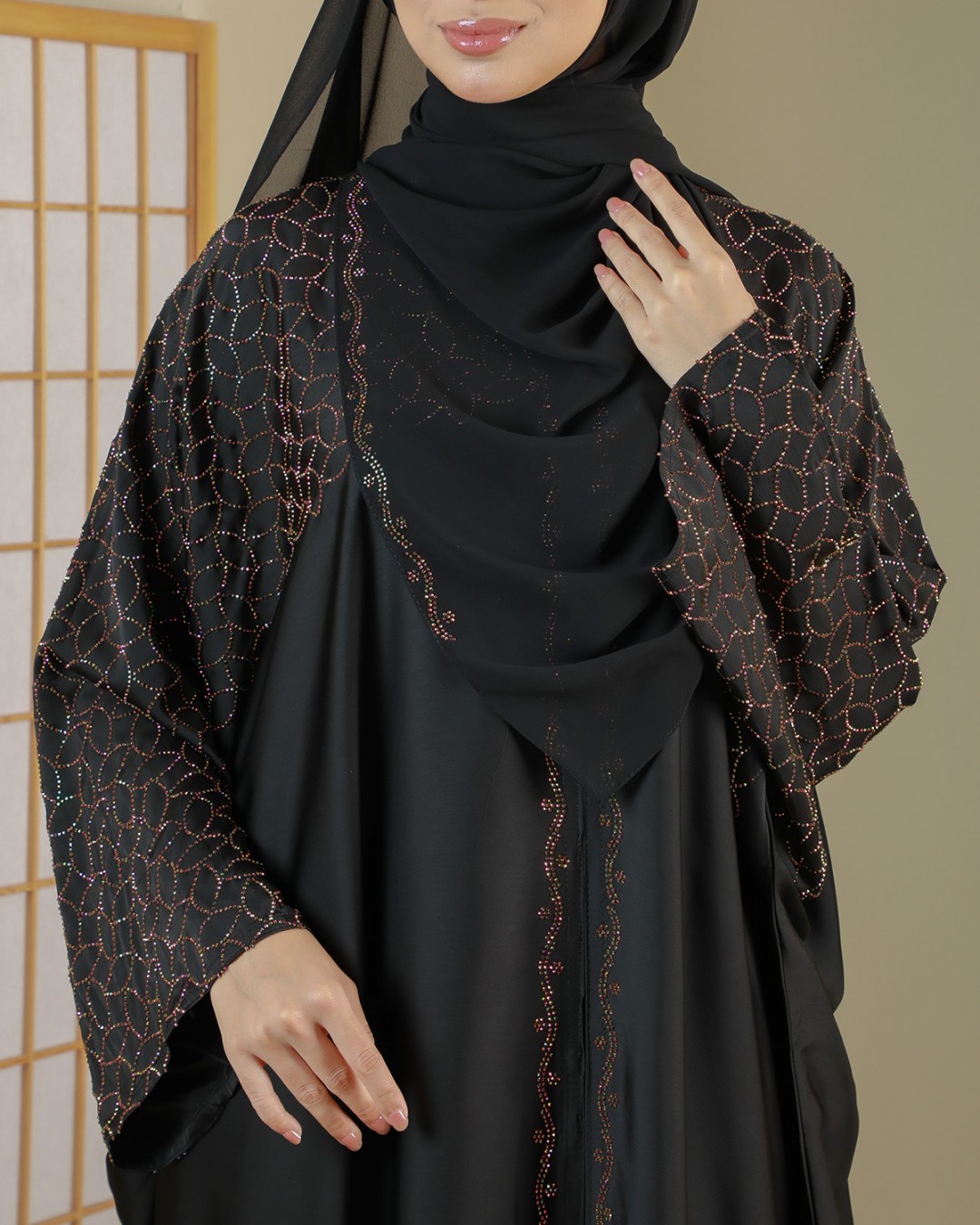ABAYA ZUBAIDAH - AZU04(BLACK) *FREE SHAWL