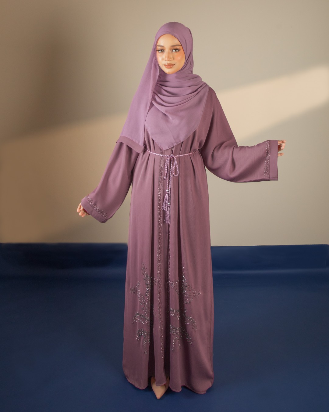 ABAYA DEERA - ERA04(DUSTY PINK) *FREE SHAWL