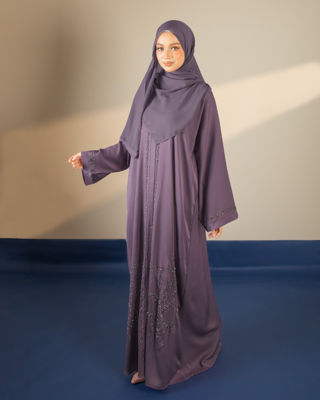 ABAYA DEERA - ERA01(DUSTY PURPLE) *FREE SHAWL