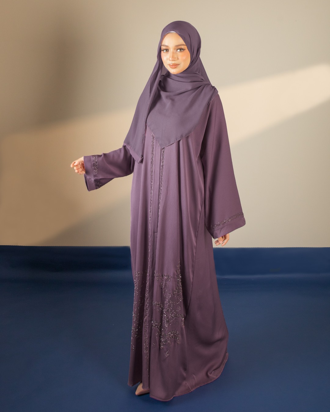 ABAYA DEERA - ERA01(DUSTY PURPLE) *FREE SHAWL