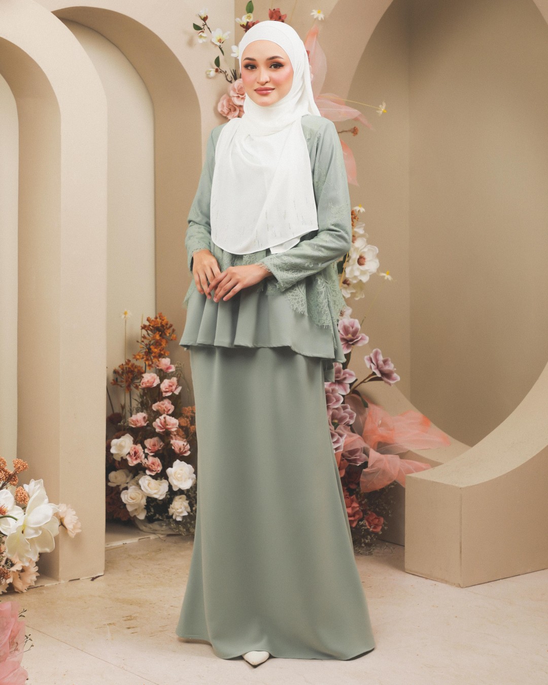 KURUNG WAHEEDA - KW03 (DUSTY GREEN)