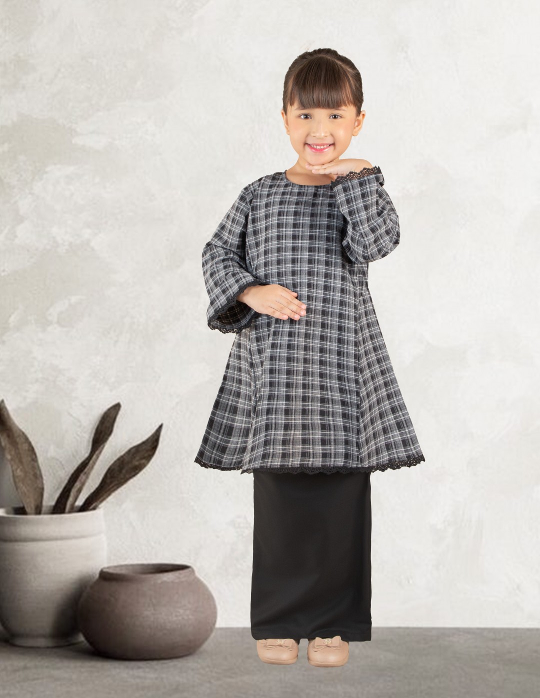 KURUNG AMIRA KIDS - RAK06 BLACK