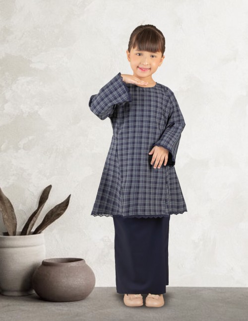 KURUNG AMIRA KIDS - RAK05 NAVY BLUE