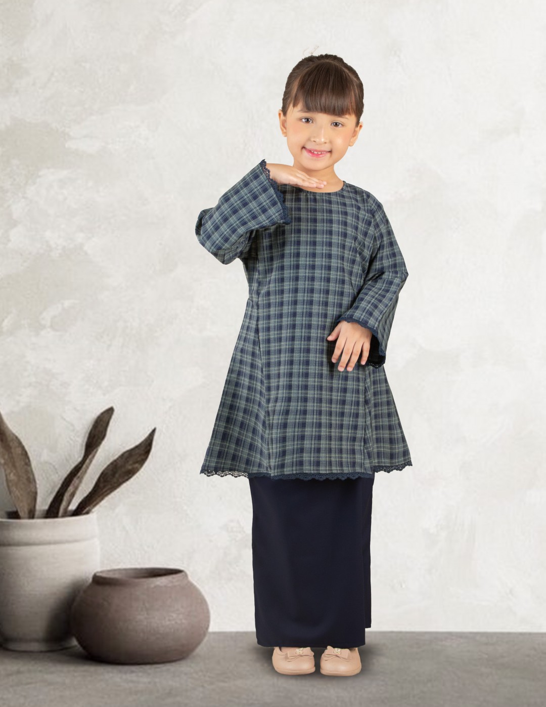 KURUNG AMIRA KIDS - RAK05 NAVY BLUE