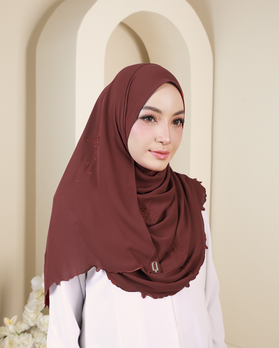 SHAWL SULAM 2.0 - SS25 (DARK BRICK)