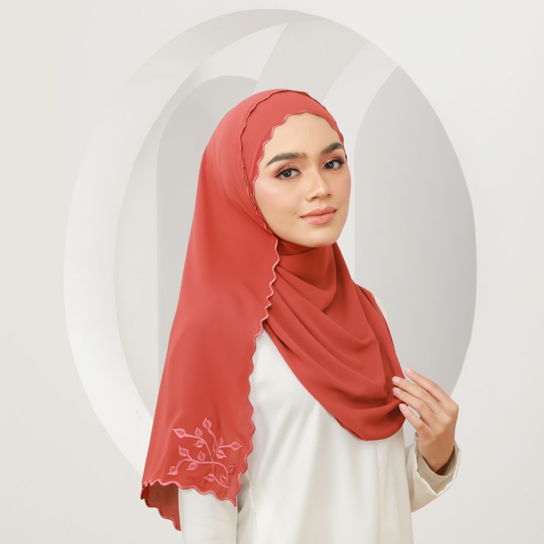 SHAWL SULAM - SS11 (DARK BRICK ORANGE)